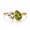 Rose Plated, variant on Toi Et Moi Pear Cut Aquamarine & Peridot Anniversary Ring, August Birthstone Ring, Stackable Two Stone Ring, Promise Ring, Gift For Love, Handmade Jewelry