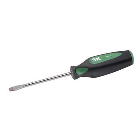 SK PROFESSIONAL TOOLS Screwdriver,Slotted,3/16x4",Round w/Hex 79203