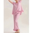 thumbnail image 3 of Conjunto de pijama COZYPOIN ropa de cama para maternidad de algodón a cuadros vichy, 3 of 7