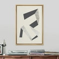 thumbnail image 2 of PixonSign Framed Canvas Print Wall Art Art Deco Retro Gray Geometric Line Pattern Abstract Shapes Illustrations Modern Art Decorative Minimal for Living Room, Bedroom, Office - 24"x36" Natural, 2 of 5