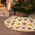 thumbnail image 4 of Salouo Thanksgiving Turkeys Christmas Tree Skirt 48" Farmhouse Christmas Decorations Snowman Xmas Tree Skirt Tree Mat for Holiday Party Decor, 4 of 8
