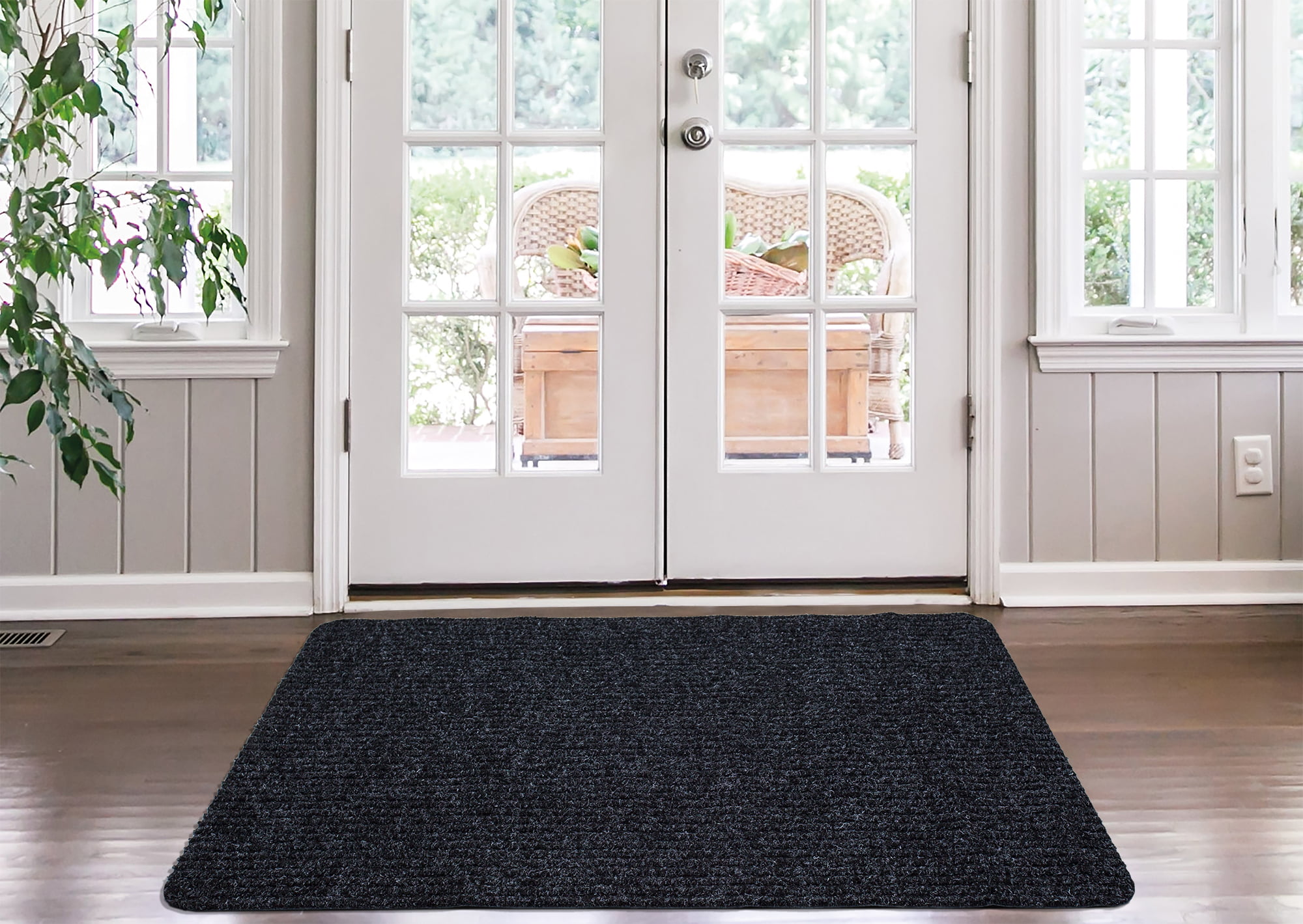 3D Black Gray Graphics Non-Slip Rug Door Shower Play Mat Hearth Floor Carpet 246 