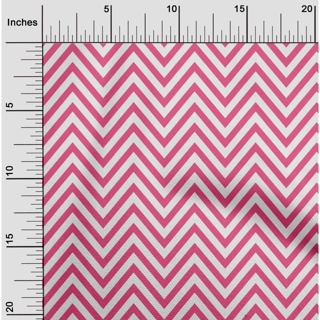 oneOone Tissu Jersey Viscose Chevron Imprimé Géométrique 1 Yard 60 Pouces de Large