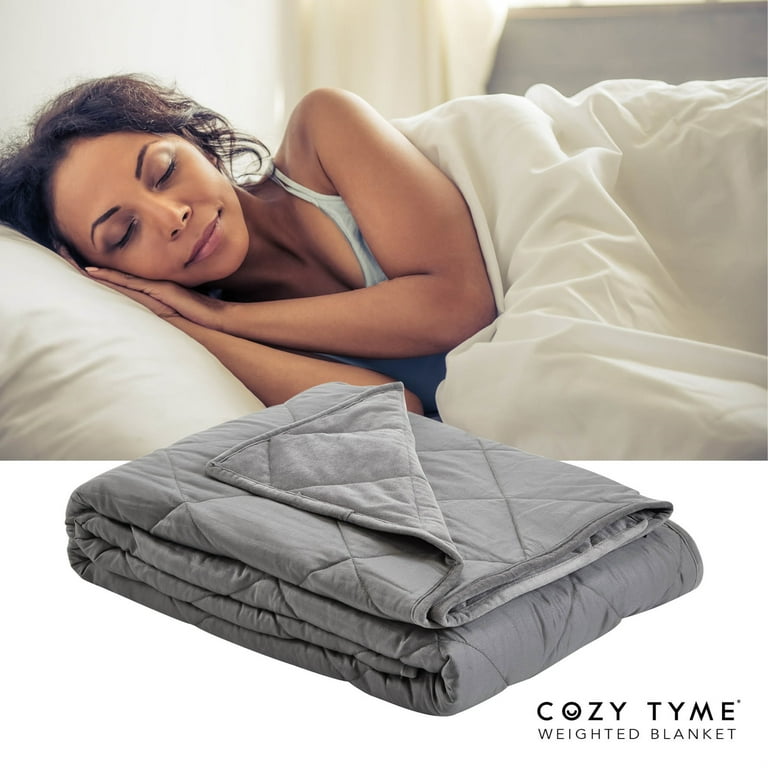 Machelle 2 in 1 Warm Cool Weighted Blanket 6 Pounds Calm Sleeping 41 x 60