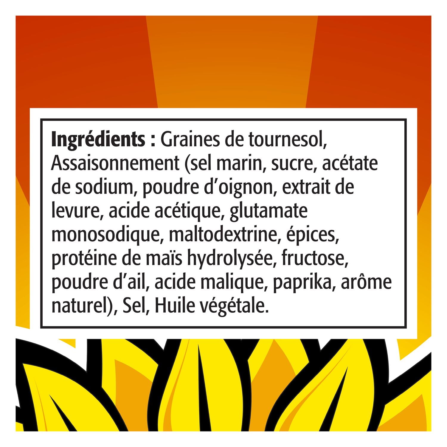 Spitz graines de tournesol saveur Chili sucré et piquant 210 g.