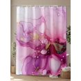 thumbnail image 4 of Pink Marble Shower Curtain, Golden Waves Abstract Art Waterproof Shower Curtain Set with 12 Hooks Lightweight Washable Fabric Shower Curtains for Bathroom 48x72 Inches, 4 of 6