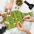 thumbnail image 4 of Daffodil Cutting Board, Modern Daffodils Illustration Striped Setting Vitality Inner Focus Herbal Theme, Tempered Glass Cutting and Serving Board, Wine Bottle Shape, Green Yellow, by Ambesonne, 4 of 5