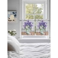 thumbnail image 3 of Purple Lavender 2 Panel Kitchen Curtains for Small Windows, Spring Butterfly Daisy Watercolor Gray Bathroom Tier Curtain, Short Window Treatment for Bedroom/Living Room 55"x36", 3 of 6