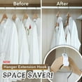 thumbnail image 1 of Closet Hanger Space Extension Hook, 6pcs Overhead Rack, Adjustable Length + Wide Coverage, Modern Minimalist Design, For Small Spaces, Multi-Purpose Hanging Organizer, Heavy-Duty Steel Akmoler, 1 of 9
