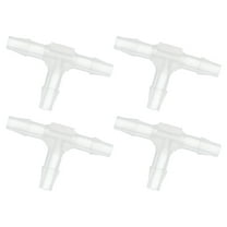 1/8" Hose Barb Fitting, 4 Pcs T Shaped 3 Way Plastic Equal Barbed Fitting
