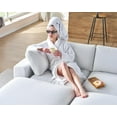 thumbnail image 4 of Roomy Homy Modular Sectional Sofa, 76 Inches Down Filled Sectional Sofa, Loveseat Oversized Comfy Couch for Living Room, White Linen Cloud Couch Set, 4 of 6