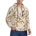 thumbnail image 2 of Uemuo Cartoon Poodle Dog Pattern Men's Hoodie - Casual Pullover Hoodie with Kangaroo Pocket, Stylish Hooded Sweatshirt for Everyday Wear-Medium, 2 of 7