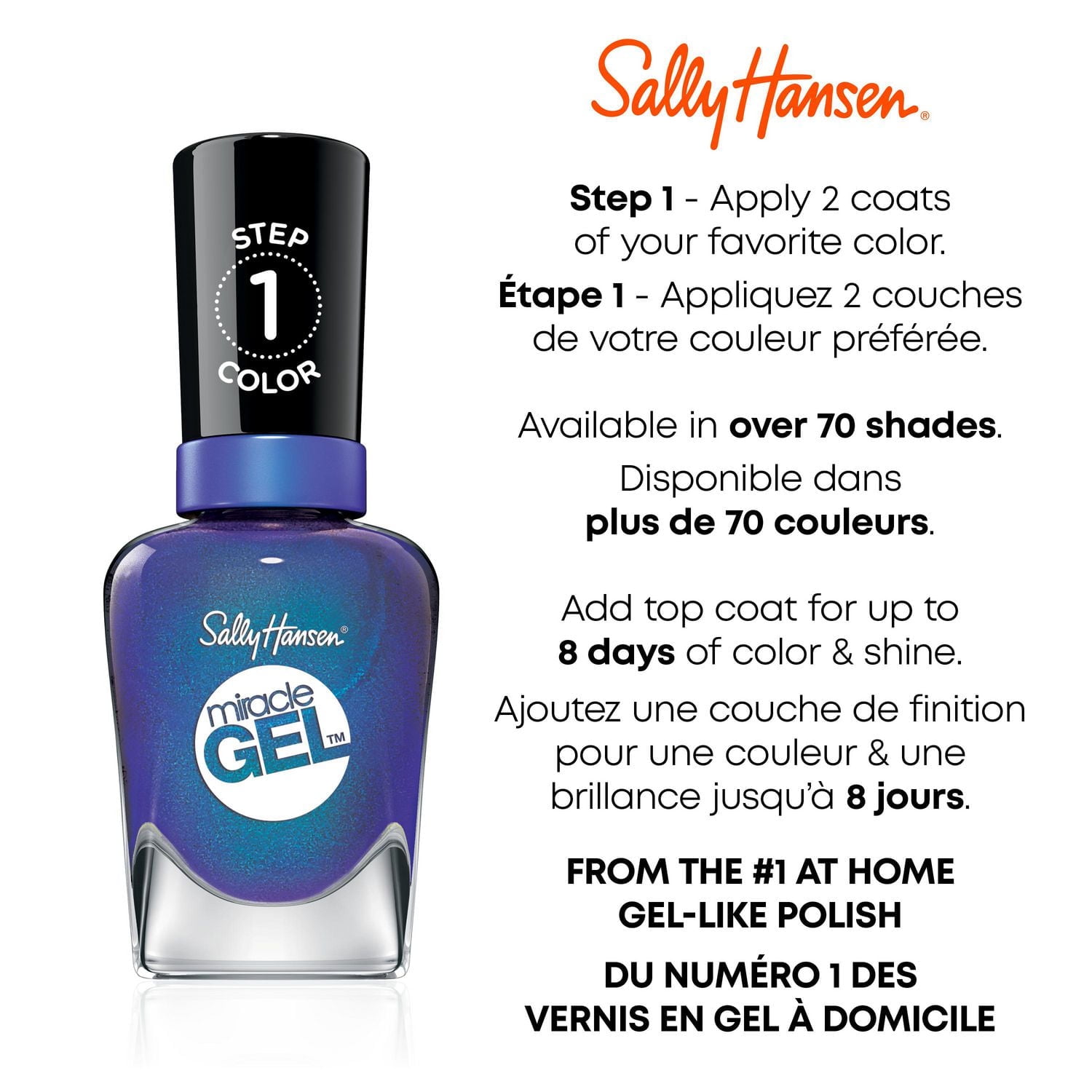 Sally Hansen Miracle Gel, Gel Nail Polish, Chip-Resistant Nail Polish, Lasts up to 8 Days