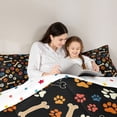 thumbnail image 4 of Erosebridal Kitten Dog Animal Bedding Comforter Set 7pcs, Black Orange Queen Bedding Sets, 4 of 7