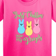 thumbnail image 4 of Inktastic Funny Easter Just Chillin' with My Peeps Youth T-Shirt, 4 of 5