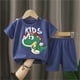 thumbnail image 2 of Odeerbi 6M-6Y Conjunto de Verano Para Niños Y Niñas de Dinosaurios Camiseta de Manga Corta de Algodón Pijama Conjunto de Dos Piezas, 2 of 3