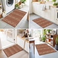 thumbnail image 4 of Entryway Rug 2'x3', Brown Flowers Branch Kitchen Runner Rugs Non-Slip Carpet Mats, Spring Summer Farmhouse Botanical Bedside Rugs Runners Washable Floor Carpet for Bathroom Laundry Room, 4 of 8