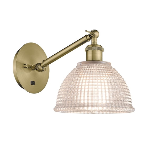 317-1W-AB-G422-LED-Innovations Lighting-Arietta - 1 Light Wall Sconce In Industrial Style-10.38 Inches Tall and 8 Inches Wide Antique Brass Clear