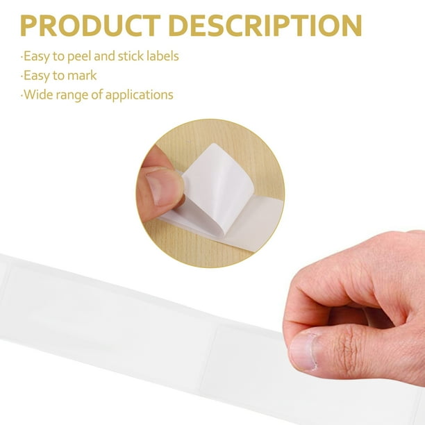 Étiquettes amovibles pour congélateur 1 x 3 pouces Autocollants de stockage  des aliments Étiquettes en papier pour réfrigérateur et congélateur (Blanc  vierge) 
