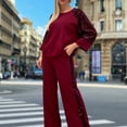 thumbnail image 4 of adaychics Womens Sweat Set 2 Piece Sequin Sweatsuit Matching Set Shiny Sweatshirt with Pants for Hiking Travel, 4 of 7