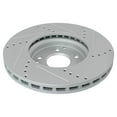thumbnail image 4 of TRQ Performance Brake Rotor Drilled Slotted Front Coated Pair Fits Select Mercedes, 4 of 5