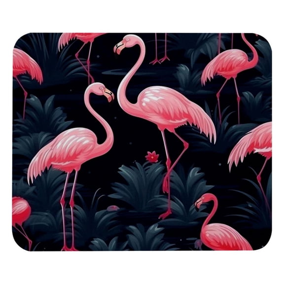 Flamingo Rainforest Mouse Pad , Soft Cute Computer Mouse Mat with Rubber Base, Easy to Slide, Personalized Design, Portable
