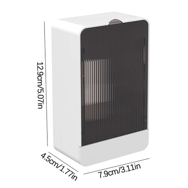 Jabonera de pared con tapa, soporte impermeable para baño y ducha, jabonera adhesiva con orificios de drenaje para mantener el jabón seco, soporte multiusos para jabón en barra y esponjas.