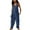 Navy jumpsuits for women, variant on Dianli Jumpsuits for Women Vintage Cotton Linen Loose Baggy Halter Long Jumpsuits with Pocket Summer Formal Solid V-Neck Sleeveless Maxi Rompers Navy XL