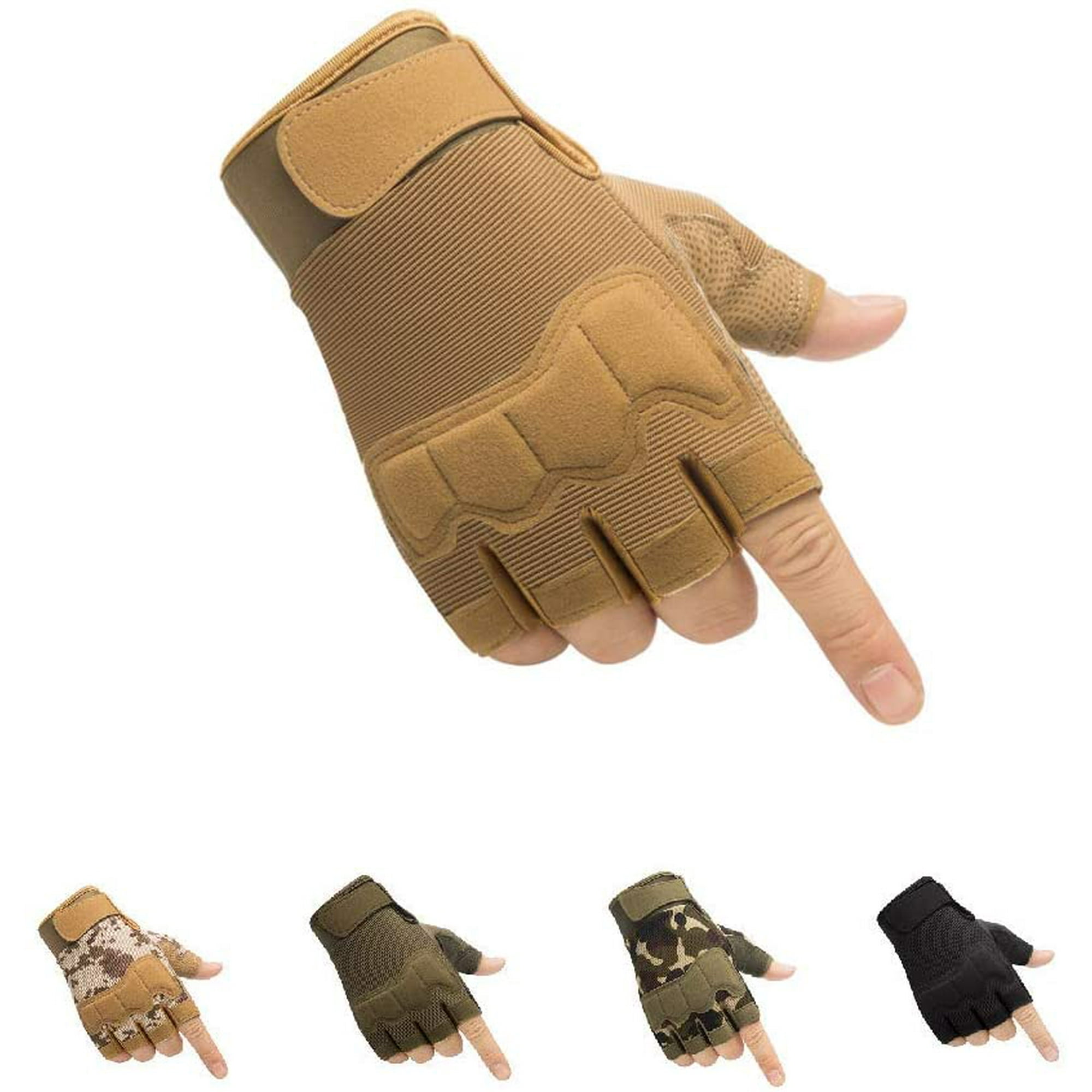 Fingerless Tactical Gloves Knuckle Protective Breathable Lightweight Outdoor Military Gloves for Shooting Hunting Motorcycling Climbing Walmart