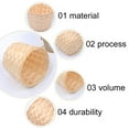 thumbnail image 2 of Visland Bamboo Woven Basket Bra Sundries Organizer Rattan Plant Box Desktop Container, 2 of 3