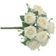 thumbnail image 5 of Wosthever 9 cabezas ramo de flores rosas artificiales ramo de flores nupciales fiesta de boda Flores artificiales, 5 of 6