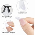 thumbnail image 5 of 20 Pairs Adhesive Eye Glasses Nose Pads, Adhesive Nose Pads Glasses Nose Pad,D Shape Stick on Anti-Slip Soft Silicone for Glasses, Eyeglasses and Sunglasses, (Black,2mm), 5 of 7