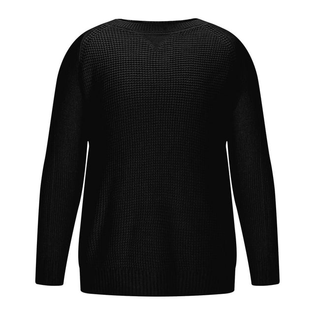 LIaqionyy Chandail pour Hommes Mode Léger Tricoté Décontracté Col Rond Automne Hiver