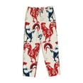 thumbnail image 4 of Disketp Roosters Print Women'S Comfy Pajama Pants Casual Drawstring Palazzo Lounge Wide Leg Pants, 4 of 9
