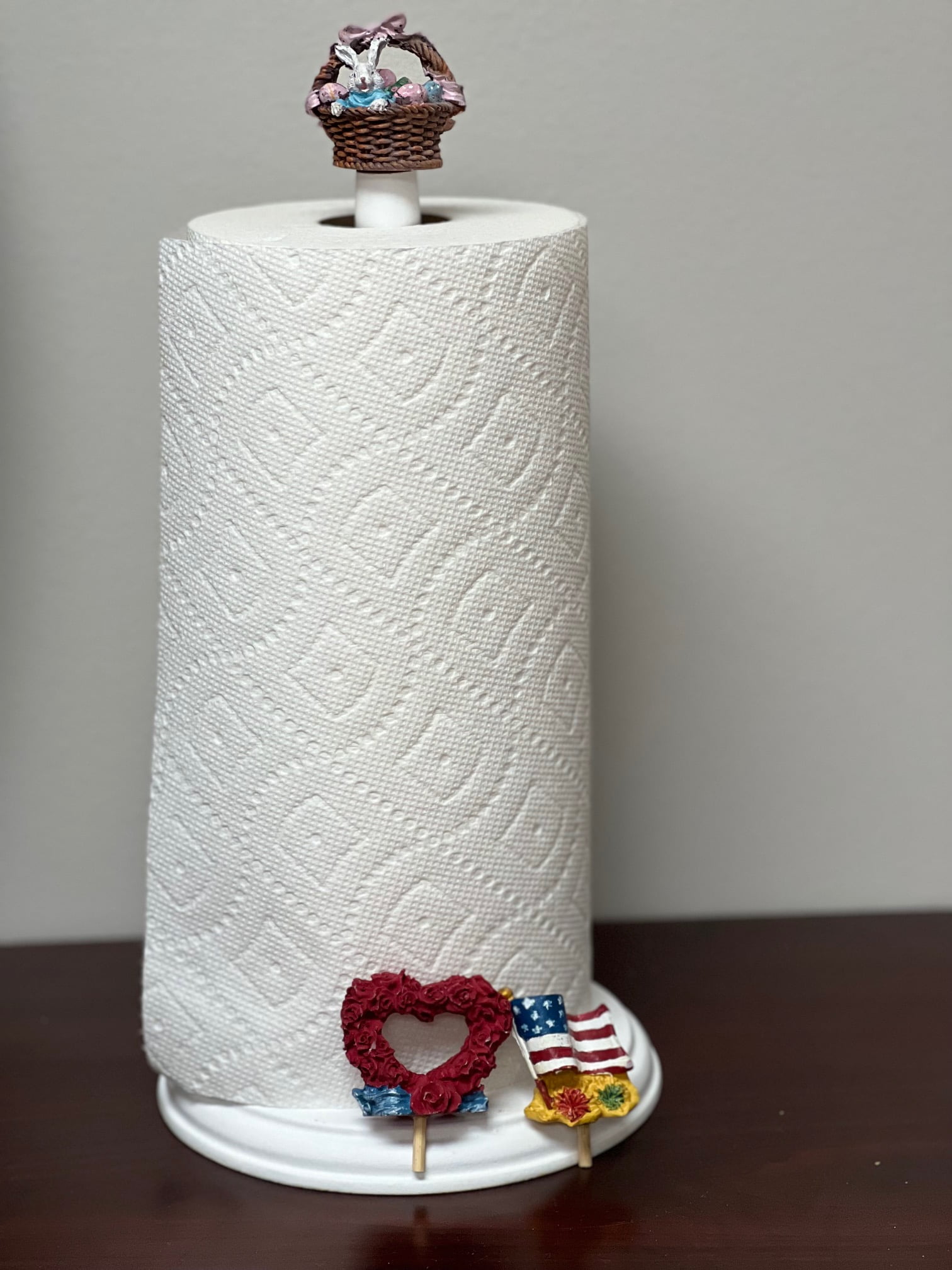 Crazy Chef Toppers Paper Towel Holder With 6 Seasonal Interchangeable Holiday Tops