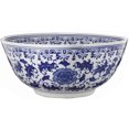 thumbnail image 3 of Renaissance Ceramic Bowl Set - Round Floral Design - 7.1"H - Stylish Centerpiece Decor, 3 of 5