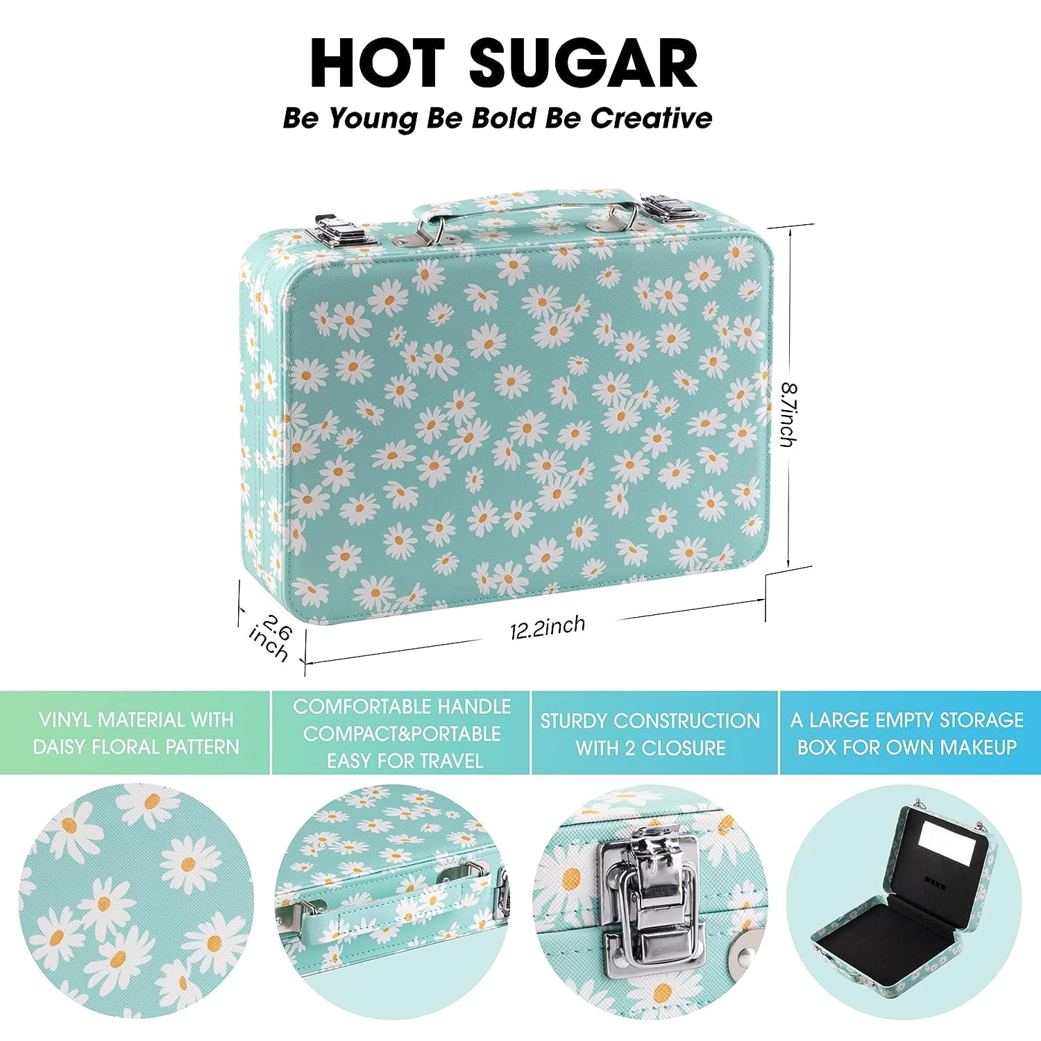 Hot Sugar Makeup Kit for Teenager Girls 10-12, All in One Beginner Makeup Kit for Women Full Kit, Teen makeup kit Cosmetic Gift Set on Birthday Christmas(MINT DAISY)