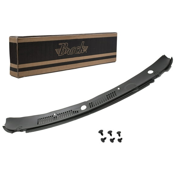 Brock Replacement Improved 2-Piece Windshield Wiper Cowl Grille Vent Cover Panel Hood Assembly Replacement for 99-04 Mustang 3R3Z6302228AAA