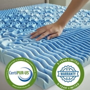 Boyd Sleep 4 Cooling Gel Memory Foam Mattress Topper with Multi-Zone Pressure Relief, Full Size