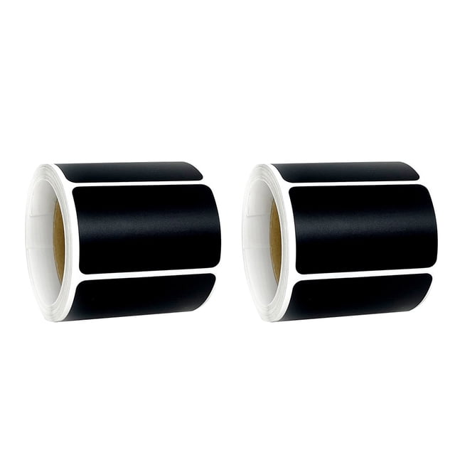 CIMAXIC Autocollants d'Étiquettes pour Tableau Noir 2 Rouleaux 5 cm Autocollant Simple pour Bouteille d'Assaisonnement Étiquettes Autocollants Auto-Adhésifs, 1,97 Pouces X 1,97 Pouces X 3,35 Pouces