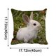 thumbnail image 3 of Fiudx Ofertas Flash Del Día Solo En Línea Funda De Almohada De Lino De Pascua Funda De Almohada Con Patrón De Conejo, 3 of 3