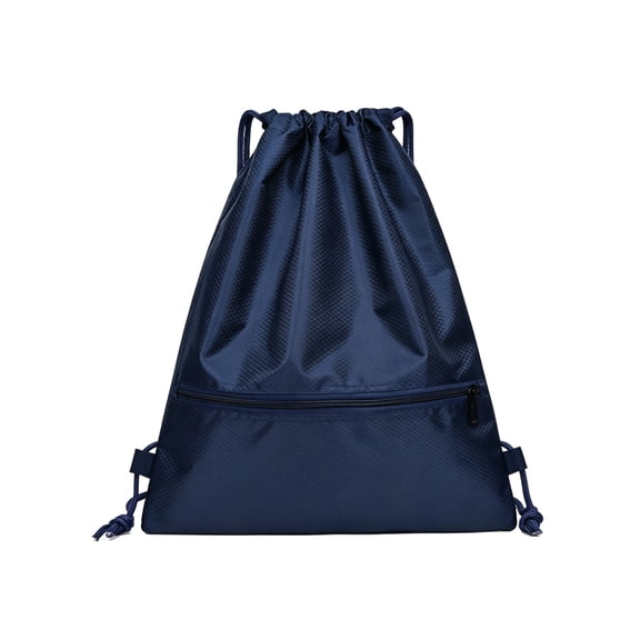 Drawstring Backpack, Waterproof Sport Gym Bag, Front Zipper Pocket Drawstring Sack For Basketball Workout Beach Travel