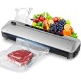 thumbnail image 1 of Vacuum Sealer Machine,75Kpa Precision Suction Power 6-in-1 Food Sealer with Digital Timer, Dry & Moist Food Modes, Compact Design with 10 Vacuum Bags & Bulit-in Cutter(Sliver), 1 of 7
