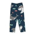 thumbnail image 4 of Haiem Friendly Smiling Sharks Women's Pajama Pants Ultra Lightweight Pjs Bottoms Sleepwear Bottom Pants With Pocket Drawstring-Large, 4 of 9
