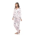 thumbnail image 3 of White Mark Ensemble de Pyjama à Manches Longues à Fleurs pour Femmes, 3 of 6