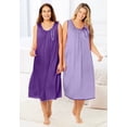 thumbnail image 5 of Only Necessities Plus Size 2-Pack Sleeveless Nightgown, 5 of 6