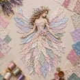 thumbnail image 4 of DIY Fabric Patchwork Fairy Sewing Kit, Handmade Angel Wall Art Craft Set, Creative Gift for Craft Lovers, Home Wall Hanging Decoration,Light pink, 4 of 6