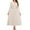 Beige, variant on IROINNID Maxi Dress for Women Strapless V-Neck Wrap Dress Vintage V Neck Long Sleeve Solid Dresses ,Beige