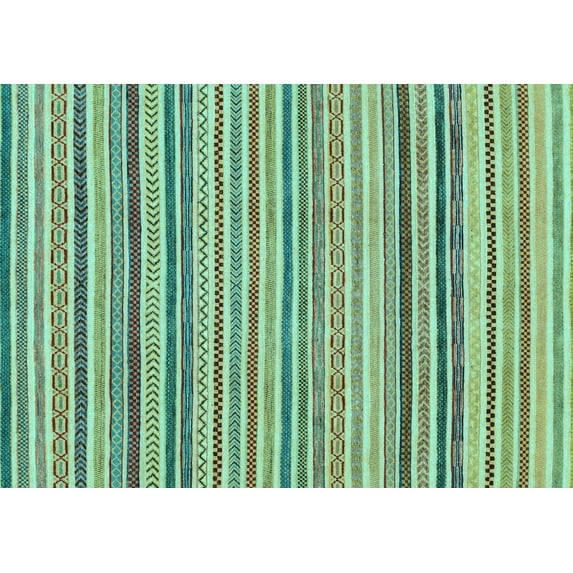 Ahgly Company Indoor Rectangle Abstract Light Blue Modern Area Rugs, 2' x 3'