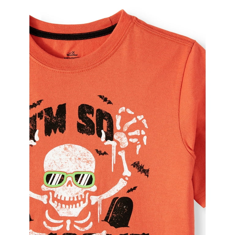 Way to Celebrate Boo Yah Short-Sleeve Halloween Graphic T-Shirt (Little  Boys & Big Boys)